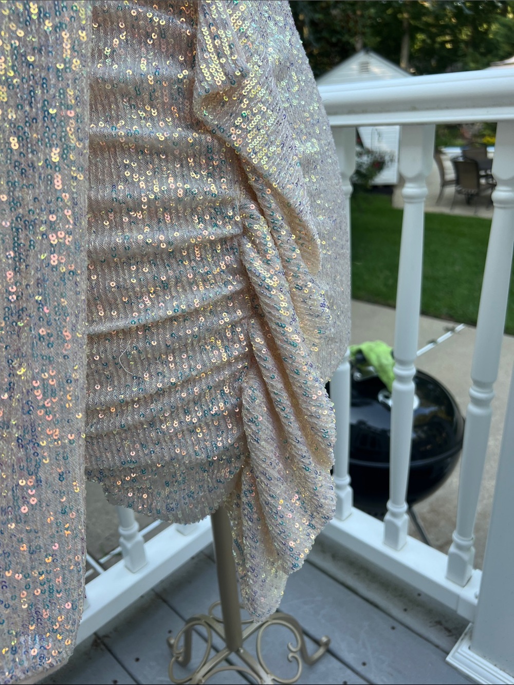 Fashion Nova Iridescent Sequin Mini Dress - Pink Champagne - Picture 4 of 9